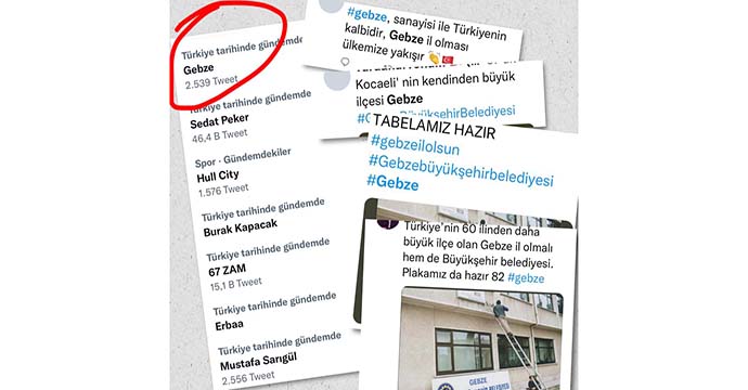 Gebze Twitter Türkiye gündeminde